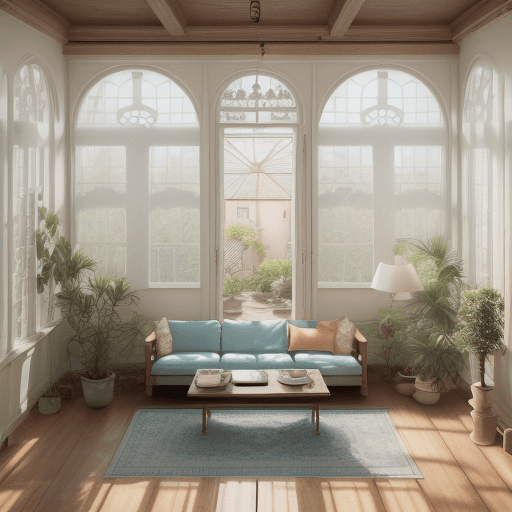 AI generated: High resolution photography interior design, dreamy sunken living room conversation pit, wooden floo...