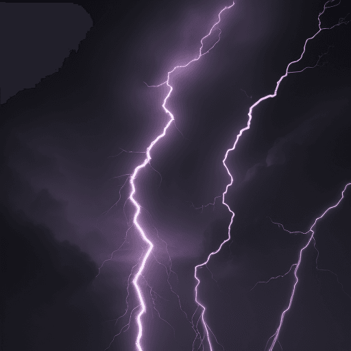 AI generated: wizard Forex purple with lightning
