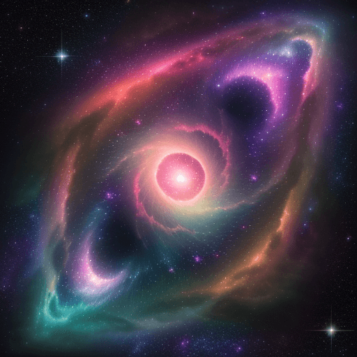AI generated: Picture a breathtaking celestial scene where a vast, radiant torus-shaped nebula dominates the cosmo...