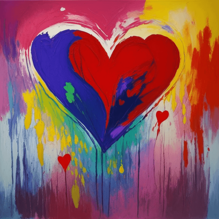 AI generated: painting, expressionism, art, heart