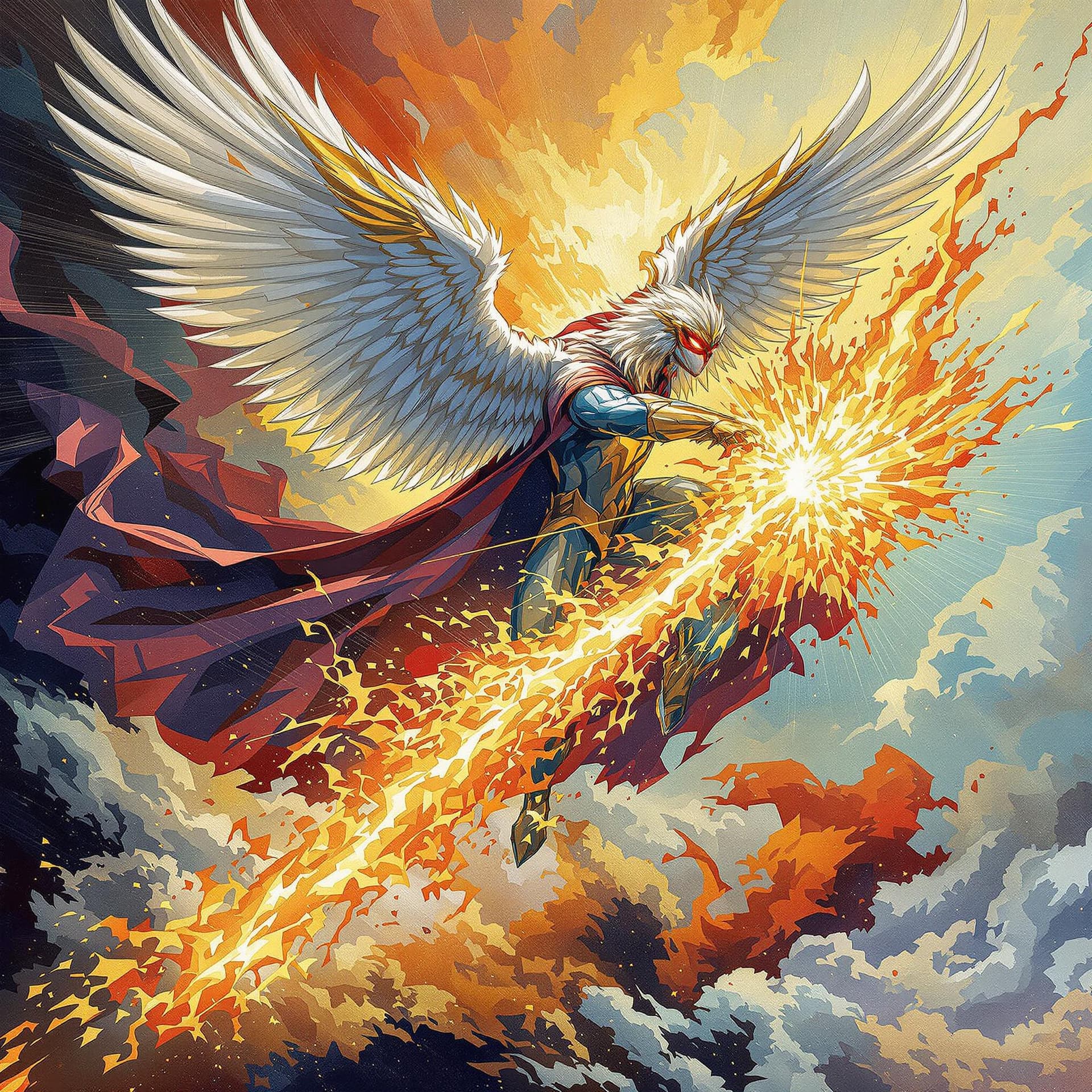 AI generated: PHOENIX AUS DER ASCHE, SUPER HERO, 