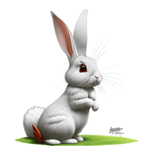 AI generated: cartoon art, rabbit