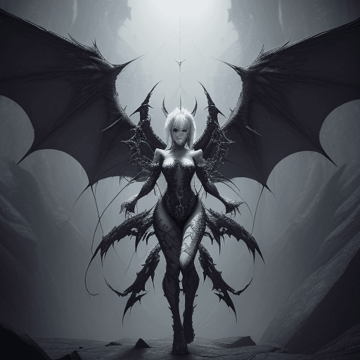 AI generated: An amazing creature, incredibly cute appearance with a hellishly evil soul, in the style of good and...