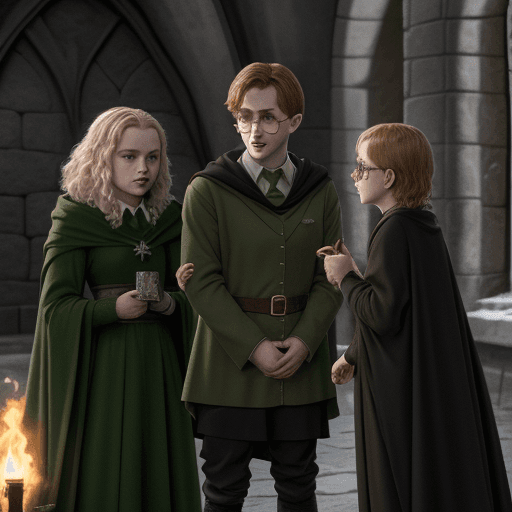 AI generated: obal knihy harry potter
v červenom habite