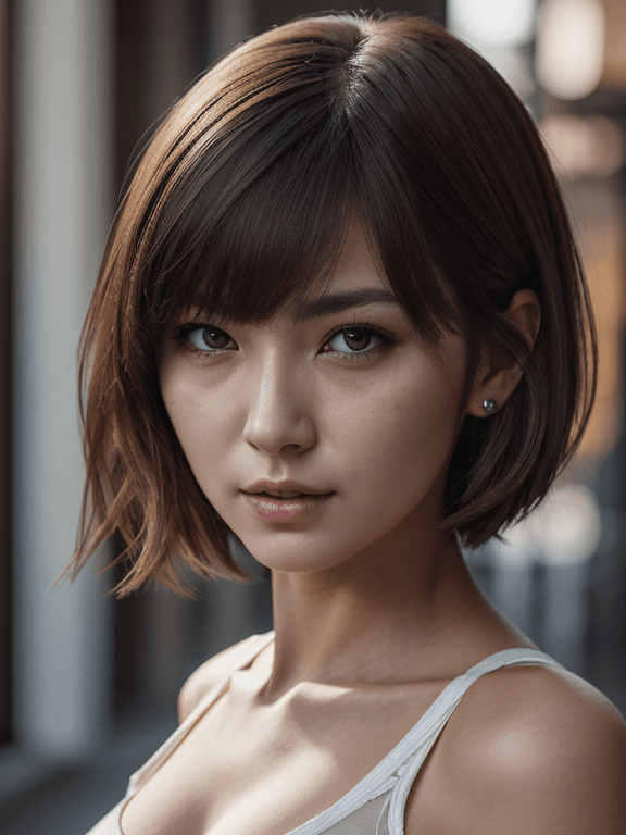 AI generated: realistic highly detailed portrait,bishoujo,looking directly at viewer,highly detailed,chiaroscuro,s...