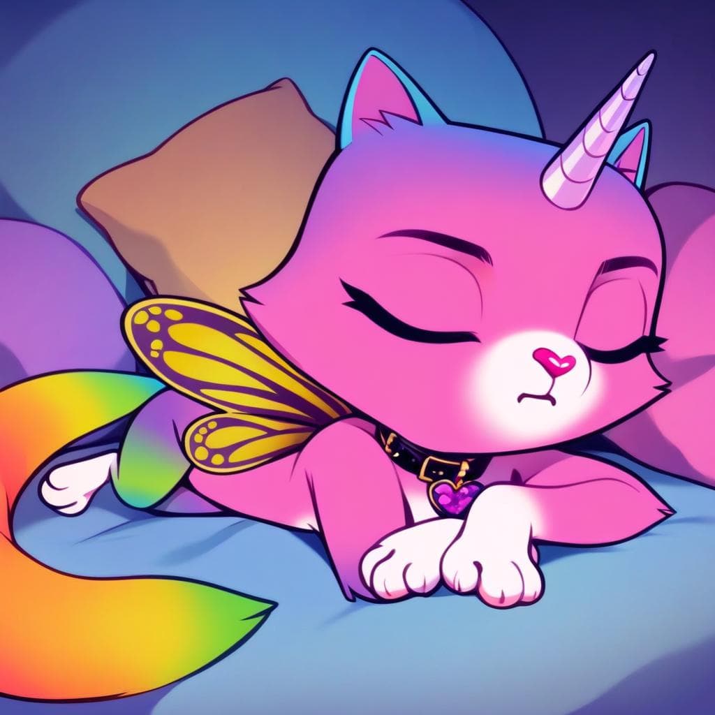 Felicity Cat - (Rainbow Butterfly Unicorn Kitty)