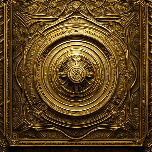 AI generated: golden patern frame, boarder, realistic metal pattern boarder, trending on artstation, sharp focus, ...