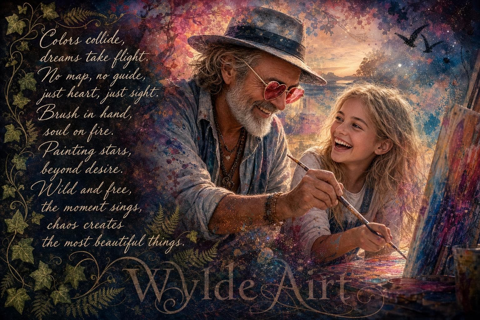 AI generated: sometimes the best art shapes and ideas aren't planned they just happen in the moment, the artwork t...
