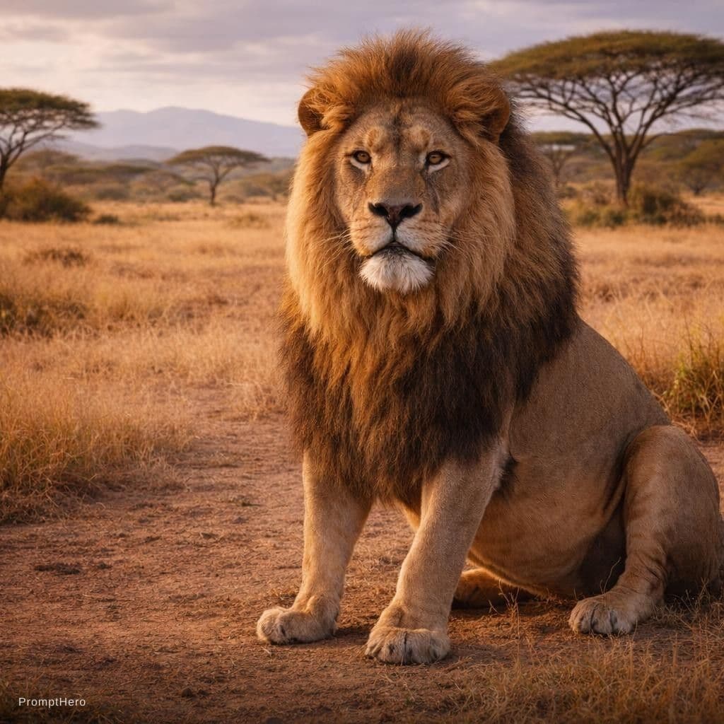 AI generated: un león africano