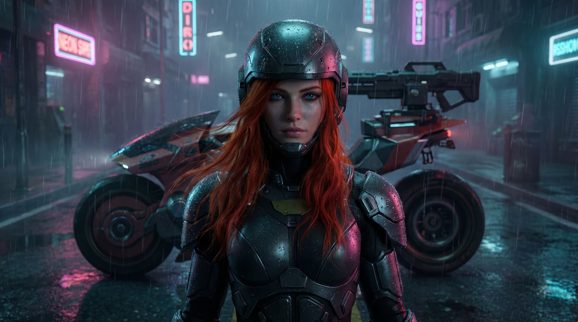AI generated: Animate this exact image into a 6-second cinematic video: subtle rain falling harder with realistic ...