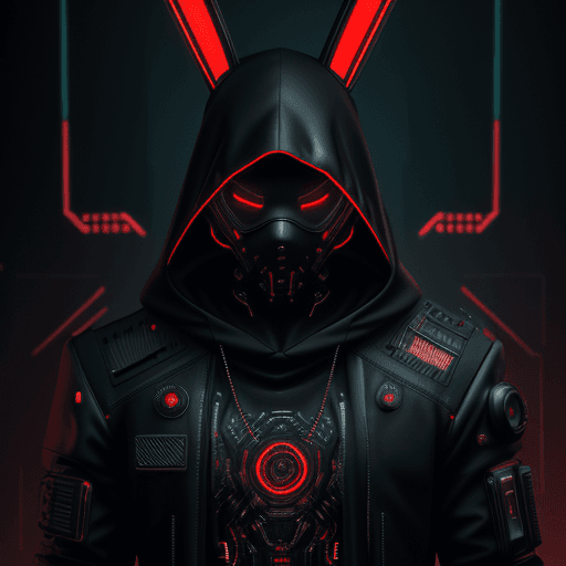 AI generated: the body of a man being simulated in black hood, in the style of cyberpunk imagery, mechanical desig...