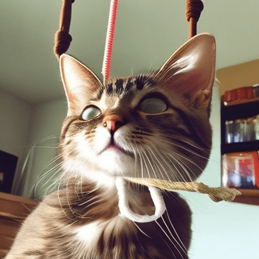 AI generated: a cute cat smiling with a big mrihuana joint hanging from his mouth