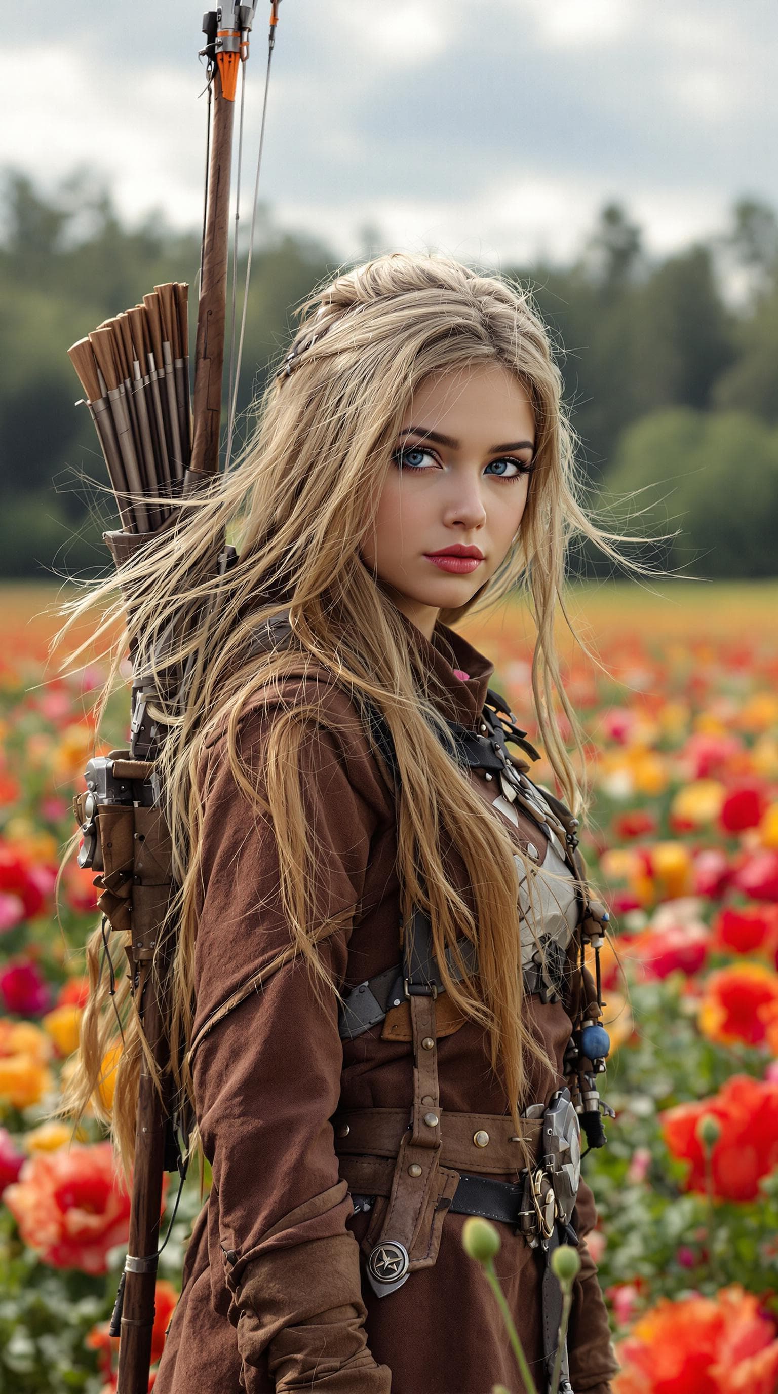 AI generated: a professional photo of a exceptionally beautiful girl in the world, (age 9), (nine year old) of the...