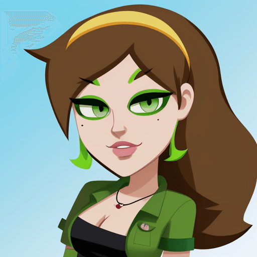 AI generated: girl Courtney from "Total drama Island" 