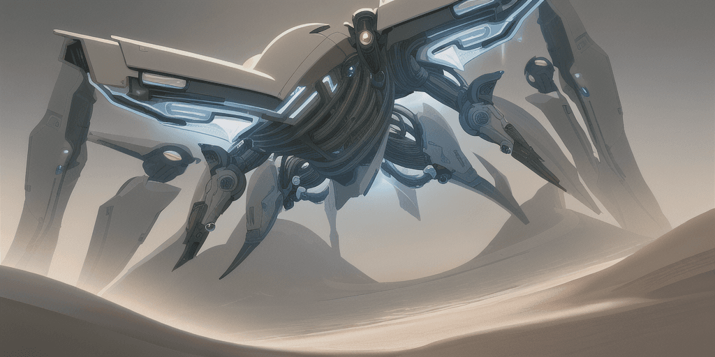 AI generated: Futuristic Technology Images in sandy colour