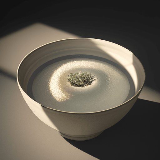 AI generated: Photo of a ultra realistic raddish, dramatic light, pale background, cinematic lighting in a ceramic...
