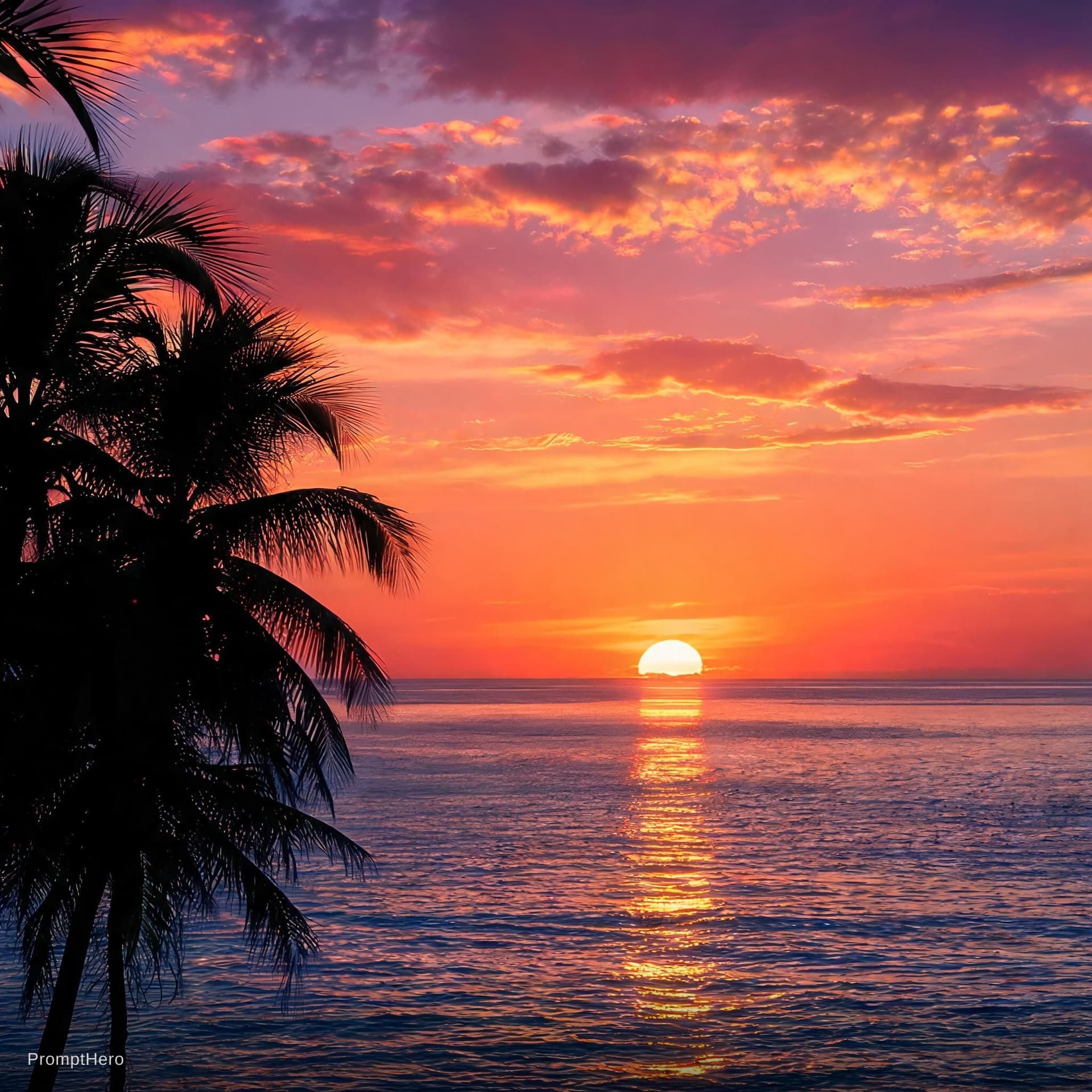 AI generated: Sunset

