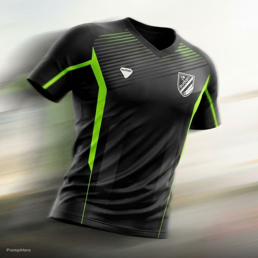 AI generated: give the mock up t shirt a sence of forward motion 