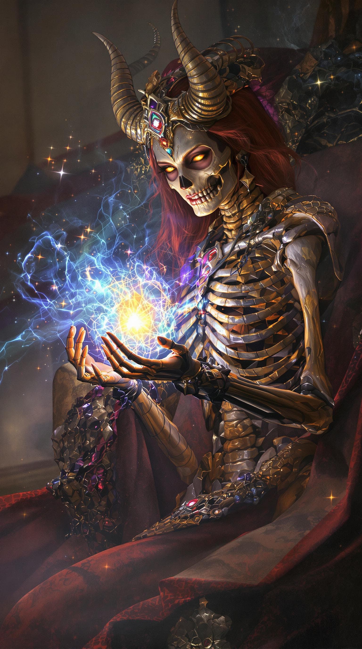 AI generated: a 64K UIHD digital photograph, photorealistic image of a foxy lady holding a glowing magical ball of...