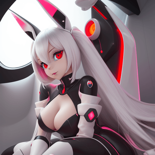 AI generated: A coquette futuristic that monitors the fill level and looks really cute. With red eyes