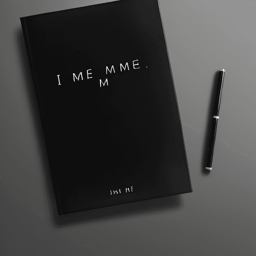 AI generated: book cover desisn,latest, plain, black, written "I, Me, Myself" , 4k, 8k