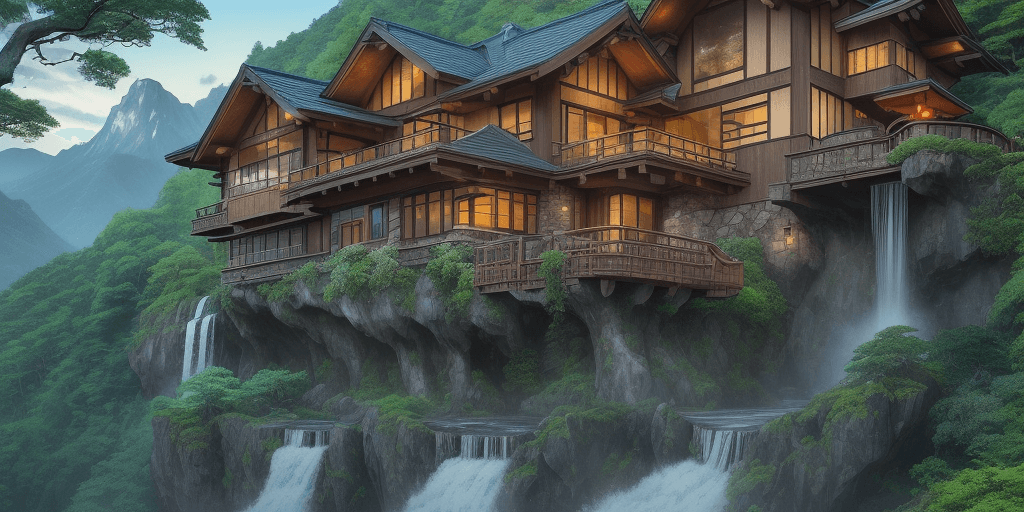 AI generated: The scene is set in a lush, vibrant landscape surrounded by towering mountains and dense forests. A ...