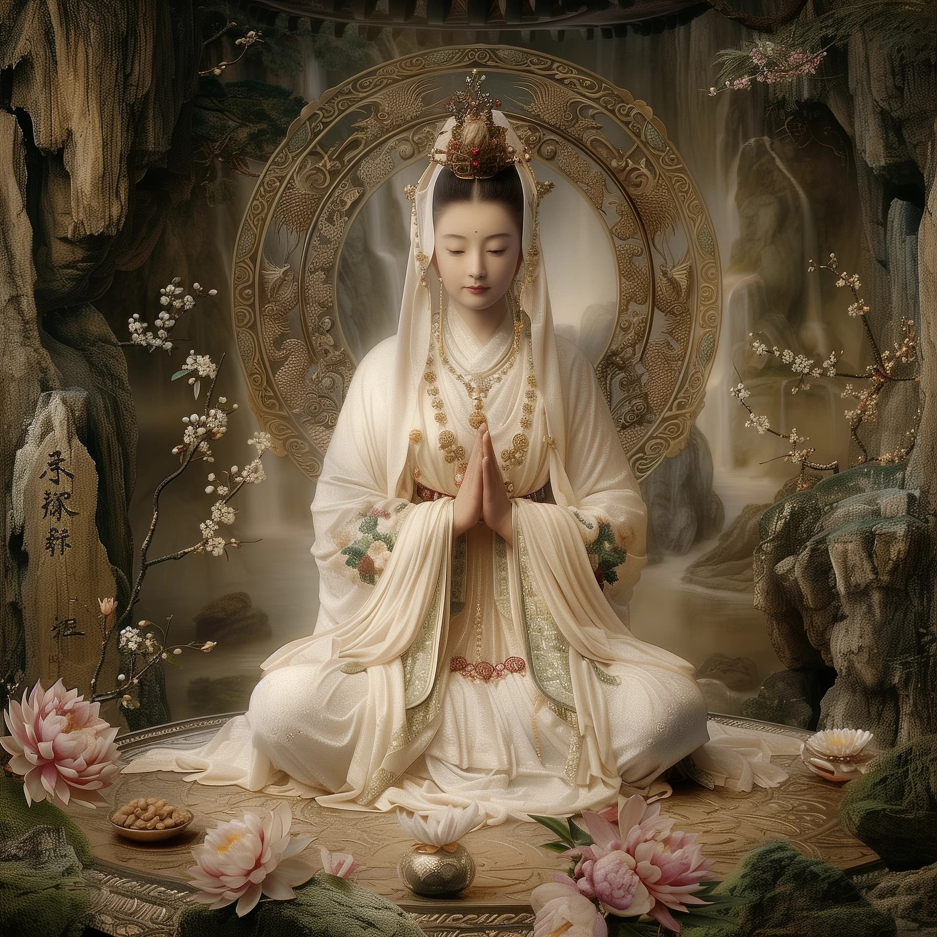 AI generated: Mantra of White Robed Guanyin --personalize nwnd4j3 --stylize 600