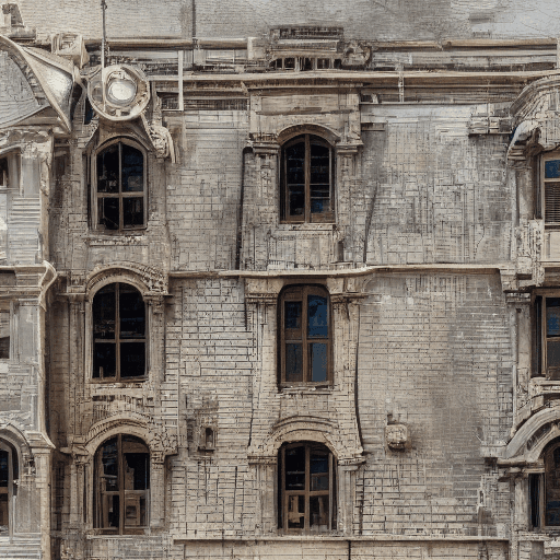 AI generated: High resolution photography steampunk era architecture