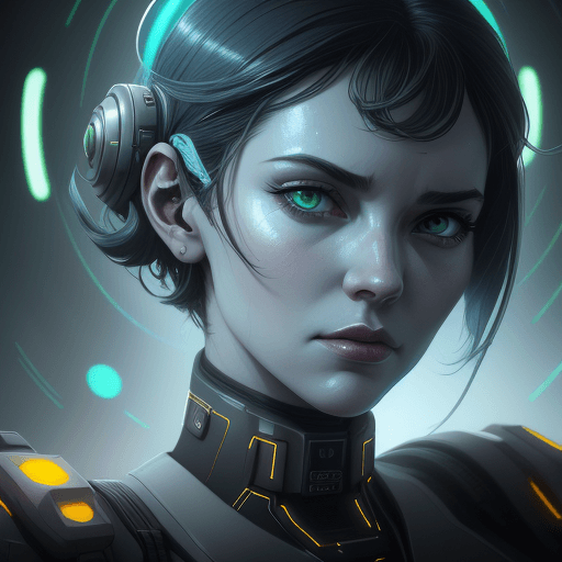 AI generated: Goddess close-up portrait ribcagel.sci fi character art, cool artwork, futuristic style, in the styl...