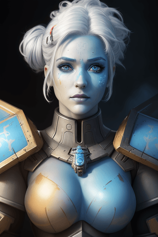 AI generated: Masterpiece, best quality, realistic, colorful cinematic lighting, photo of, (beautiful [T'au|woman]...