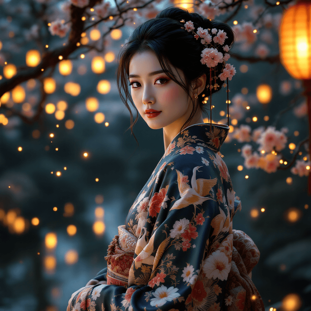 AI generated: Capture the timeless elegance and quiet strength of a Japanese Jukujo—a mature, sophisticated woman ...