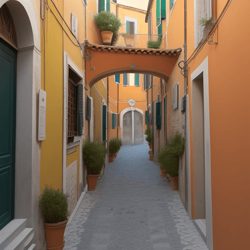 AI generated: foto ad alta risoluzione di un mobile alto, di colore arancio gambero, composto da nove cassetti qua...
