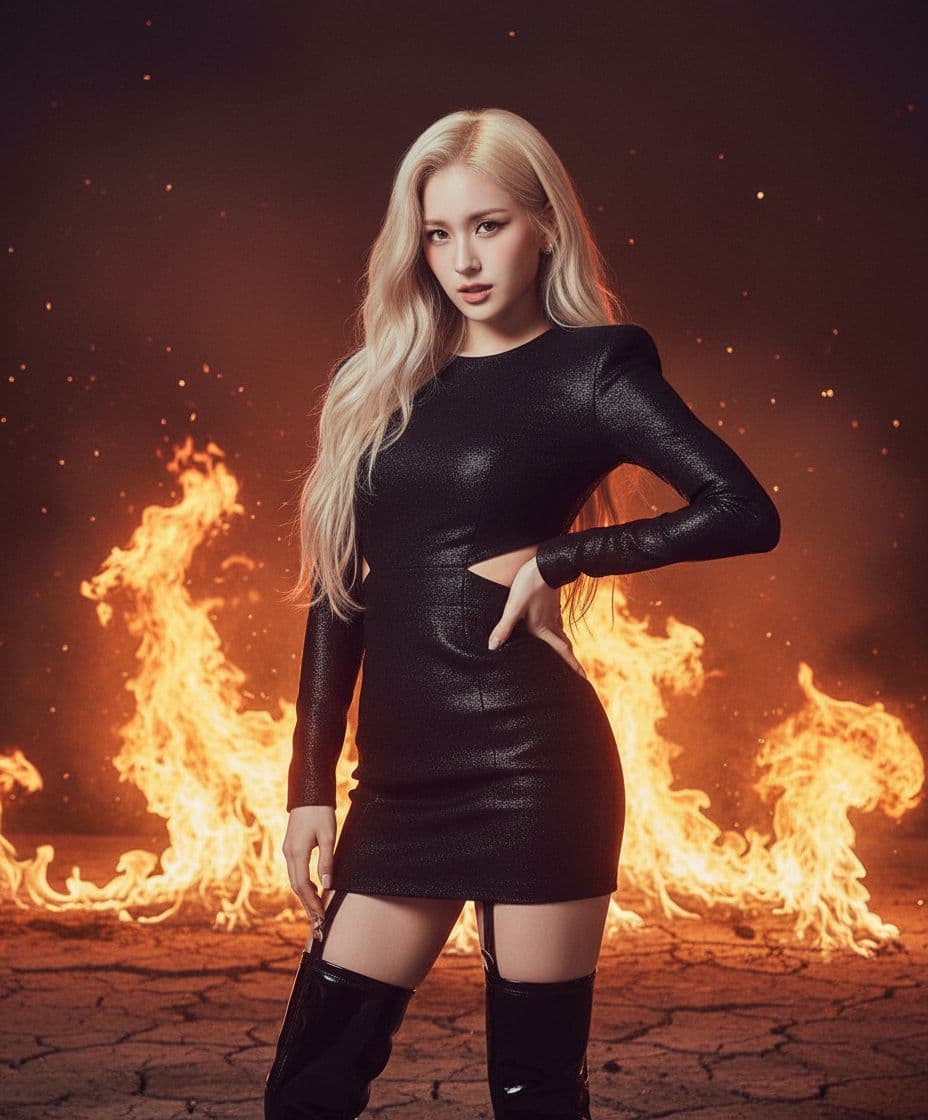 AI generated: A mischievous, sultry, and seductive **human woman** stands with a confident smirk, her pose exuding...