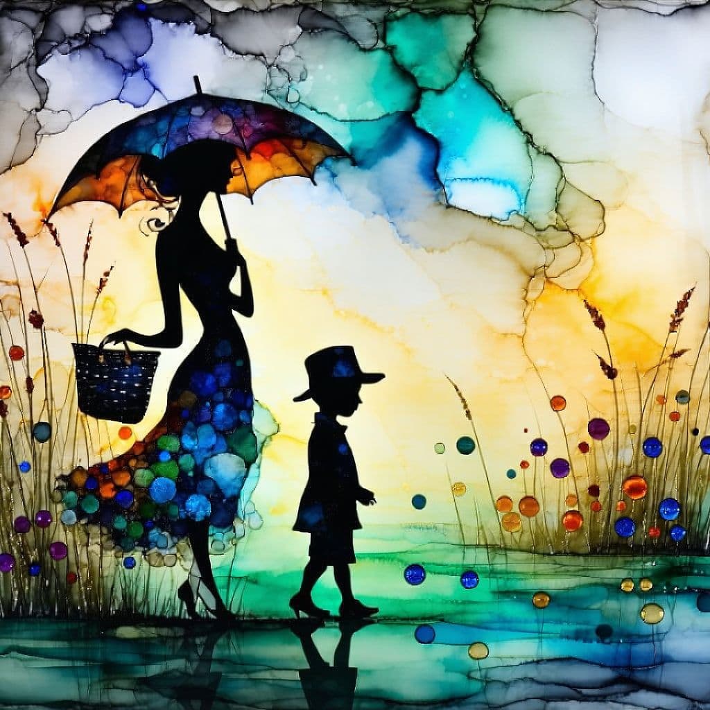 AI generated: (Masterpiece), ((  Claude Monet: Woman with a parasol - Madame Monet and her son )), Inspired by the...