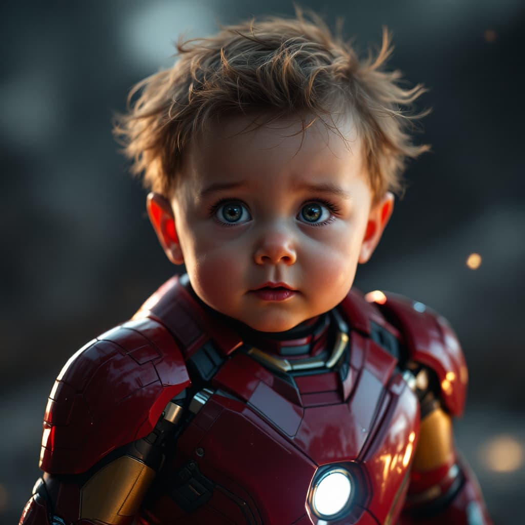 AI generated: baby ironman, realistic, cinematic