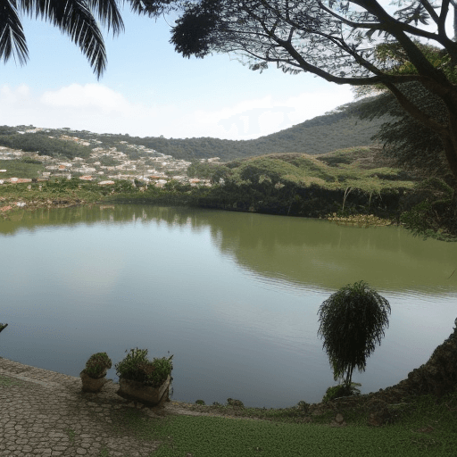 AI generated: Da janela do meu chale avisto um lindo lago. Que só não é mais lindo que o meu amor.