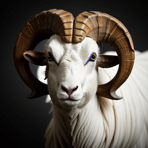 AI generated: creepy ram