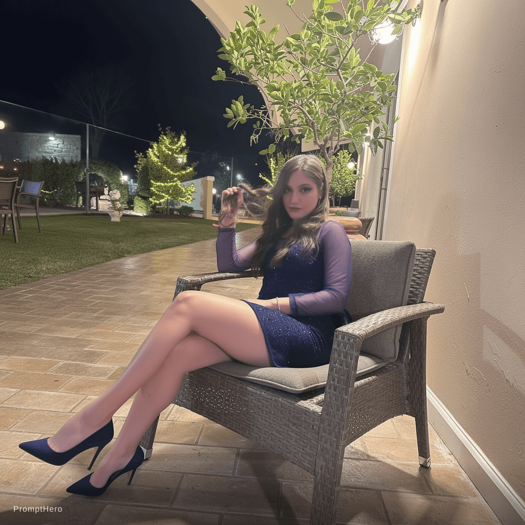 AI generated: show her barefeet


