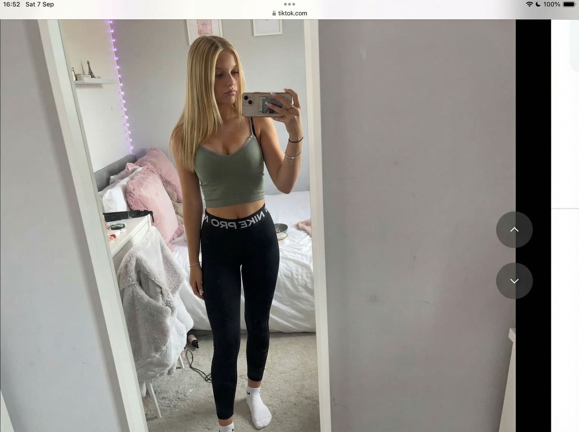 AI generated: Blonde Nike pro girl