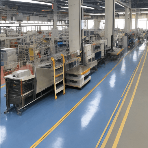 AI generated: Photo of advertisement for quality week for production line in a factory