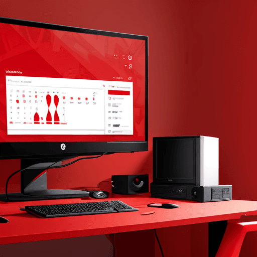 AI generated: cartoon, symple, setup, red theme