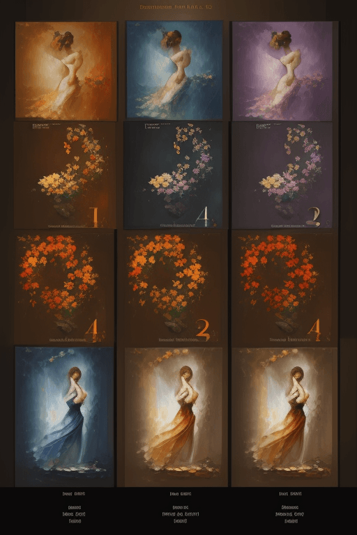 AI generated: palette knife oil painting of a Fibonacci sequence, style by leonid afremov and degas, artstation, a...