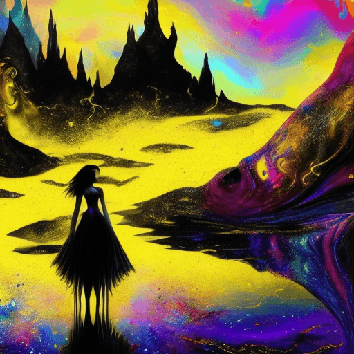AI generated: A beautiful background, with a lovely girl in the foreground, mystical, magical, fantasy art done in...