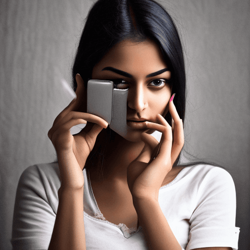 AI generated: High resolution photography attractive nude indian woman coding in laptop, looking at camara, front ...