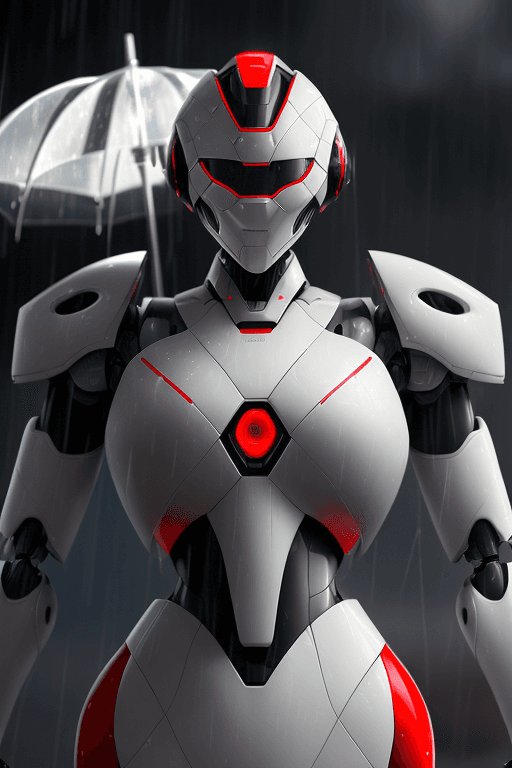 AI generated: the photo shows a close-up of a humanoid robot or person in an advanced suit of armor. The design is...