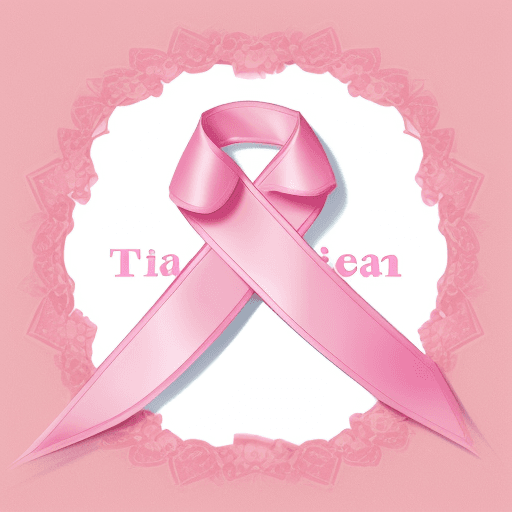 AI generated: A pink ribbon with the word cancer on it