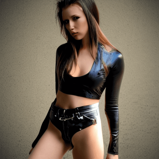 AI generated: (masterpiece, best quality), 1girl, solo, pov, (detailed green eyes), muscular stomach, (cowboy shot...