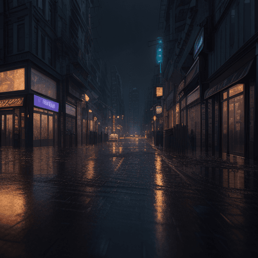 AI generated: night city street after rain, light boxes, detailed image, 3d
cinematic, hyperrealism, high detail, ...