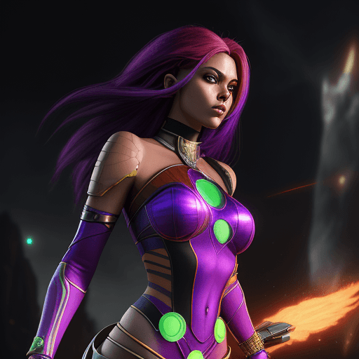 AI generated: Hyper realistic starfire unreal engine 5