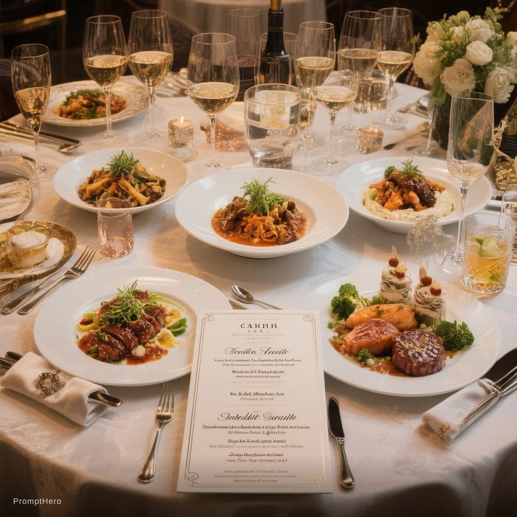 AI generated: Please create a detailed and elegant menu for a five-star hotel restaurant. The menu should include ...